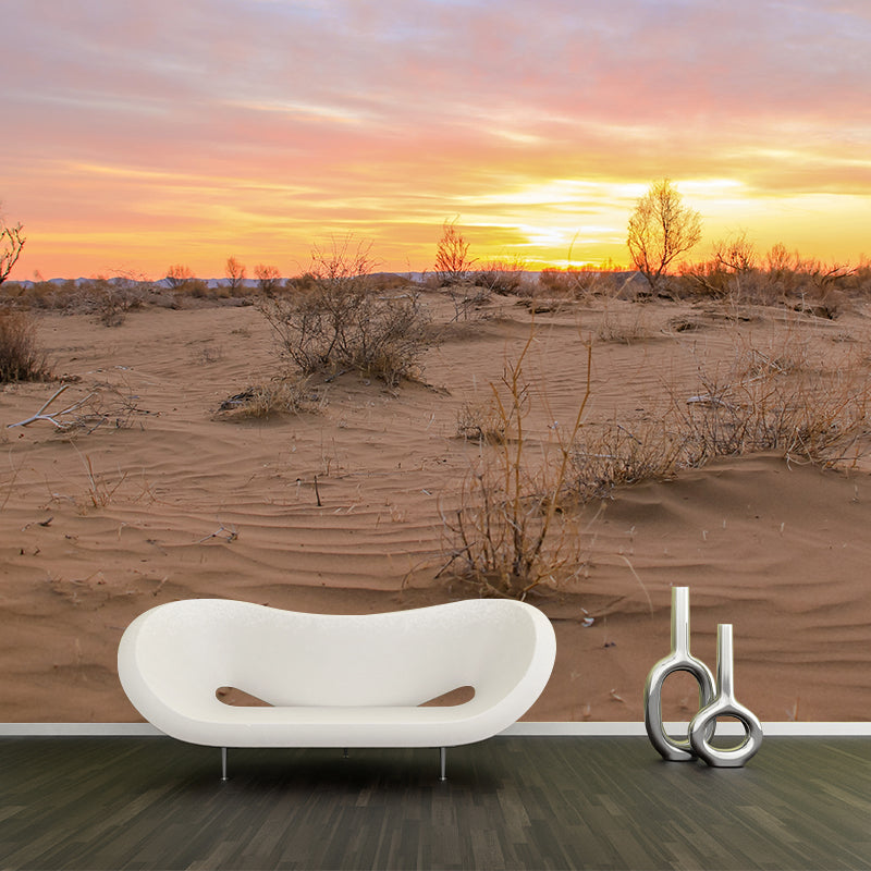 Wind Erosion Desert Wall Mural Modernism Wall Covering for Sitting Room