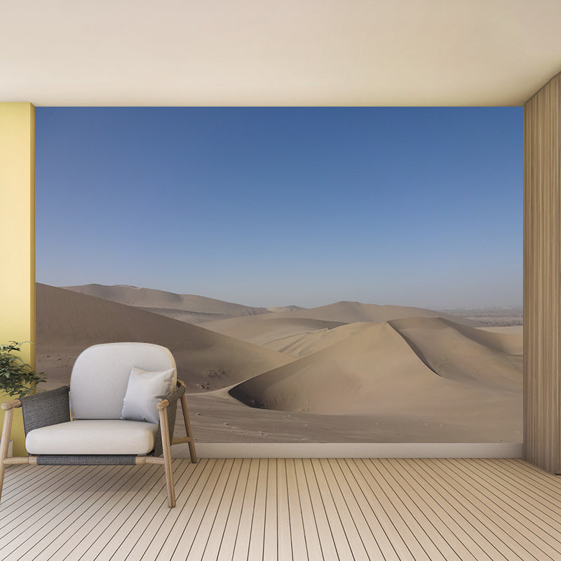 Wind Erosion Desert Wall Mural Modernism Wall Covering for Sitting Room