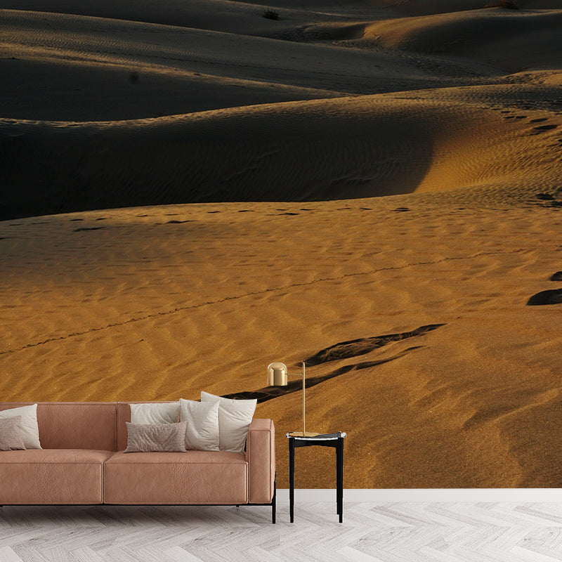 Wind Erosion Desert Wall Mural Modernism Wall Covering for Sitting Room