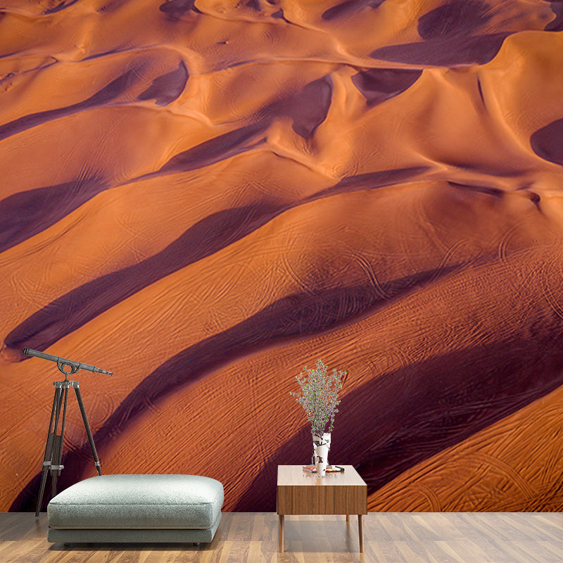 Desert Mural Wallpaper Moisture Resistant Wall Covering for Sitting Room