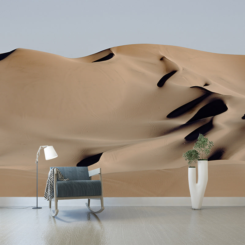 Desert Mural Wallpaper Moisture Resistant Wall Covering for Sitting Room