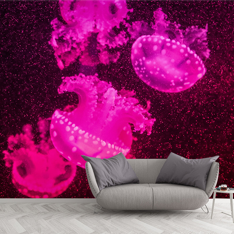 Abundant Marine Life Moisture-Resistant Mural Wallpaper, Personalized Size Available