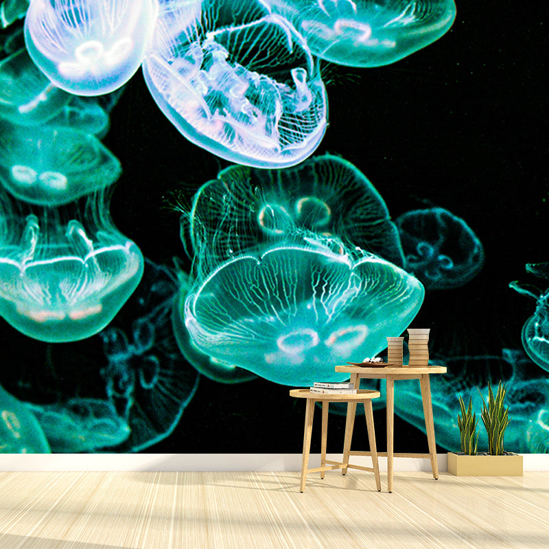 Tropical Marine Life Moisture-Resistant Mural Wallpaper, Personalized Size Available