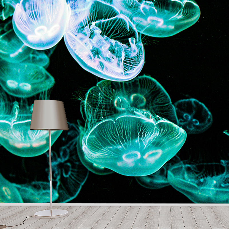 Tropical Marine Life Moisture-Resistant Mural Wallpaper, Personalized Size Available