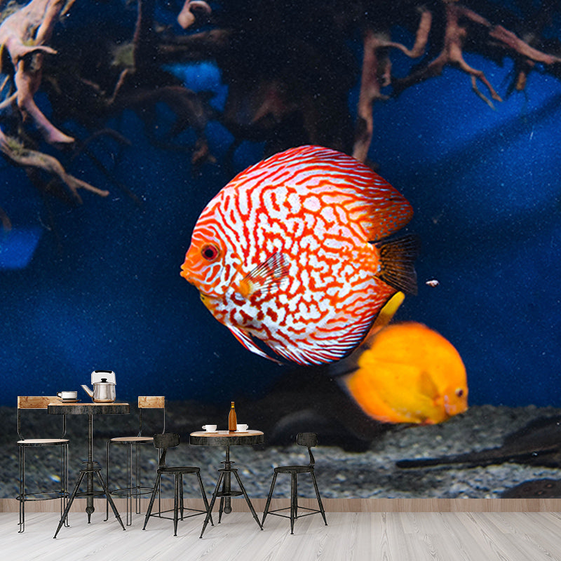 Underwater Life Mural Wallpaper Bedroom Decoration Wall Covering, Stain-Resistant