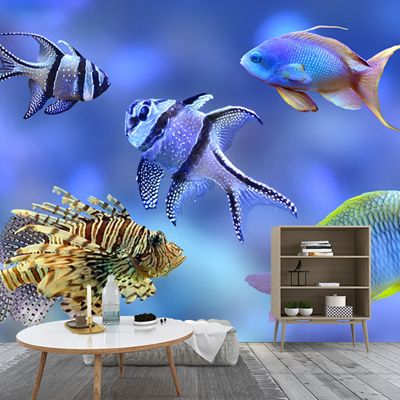 Underwater Life Mural Wallpaper Bedroom Decoration Wall Covering, Stain-Resistant
