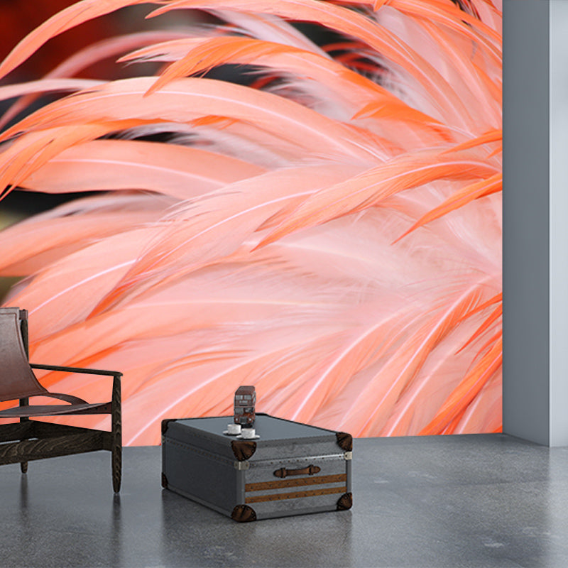 Bird Feather Wall Covering Water Resistant Wall Mural Decal for Living Room
