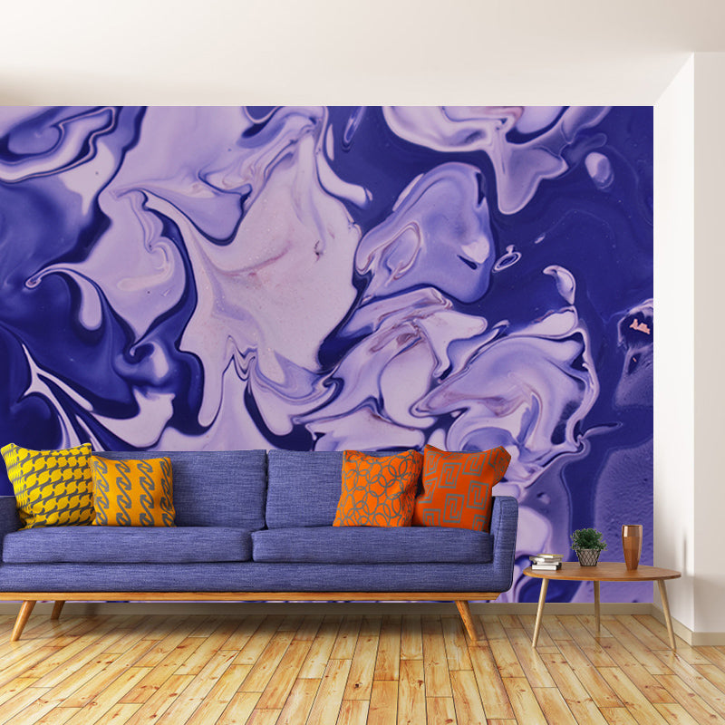 Simple Abstract Illustration Wallpaper Mural Stain Resistant Wall Covering for Home