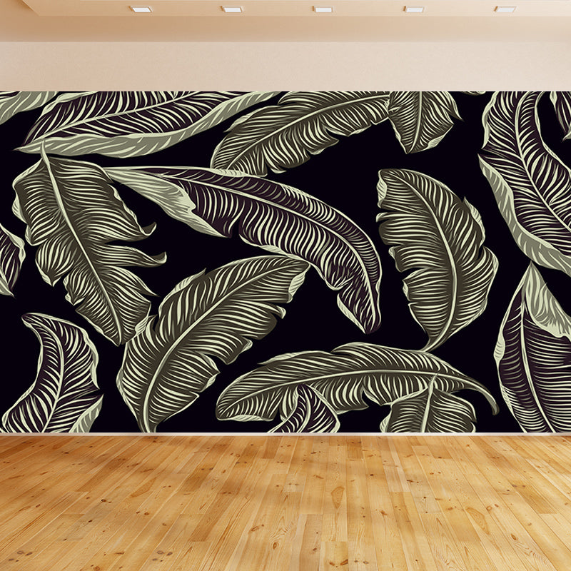 Plants Illustration Wall Mural Tropical Girls Room Mural for Wall Decor, Custom Size