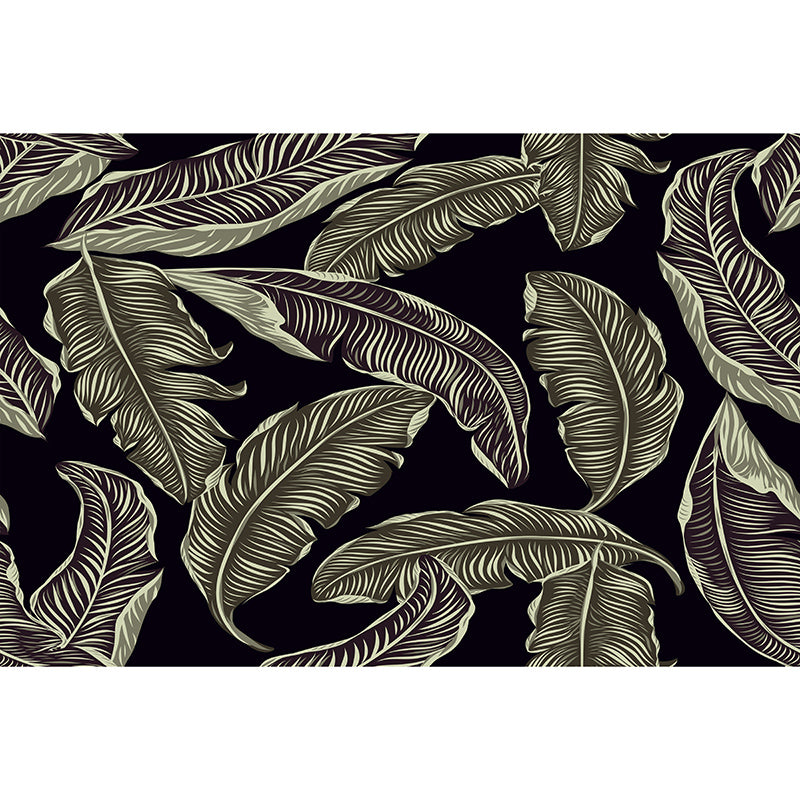 Plants Illustration Wall Mural Tropical Girls Room Mural for Wall Decor, Custom Size