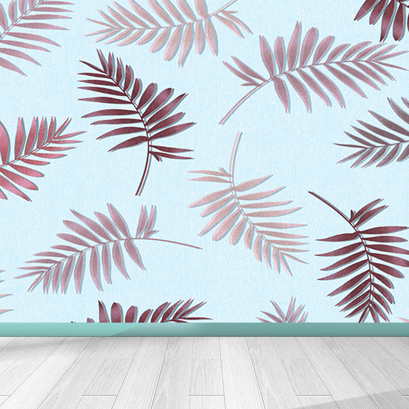 Tropical Plants Illustration Mural Stain Resistant Wall Art for Home Decor