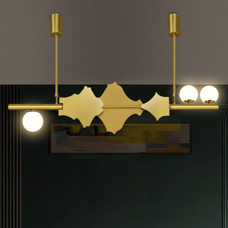 Geometry Shape Island Lights Modern Style Metal Island Lighting in Gold