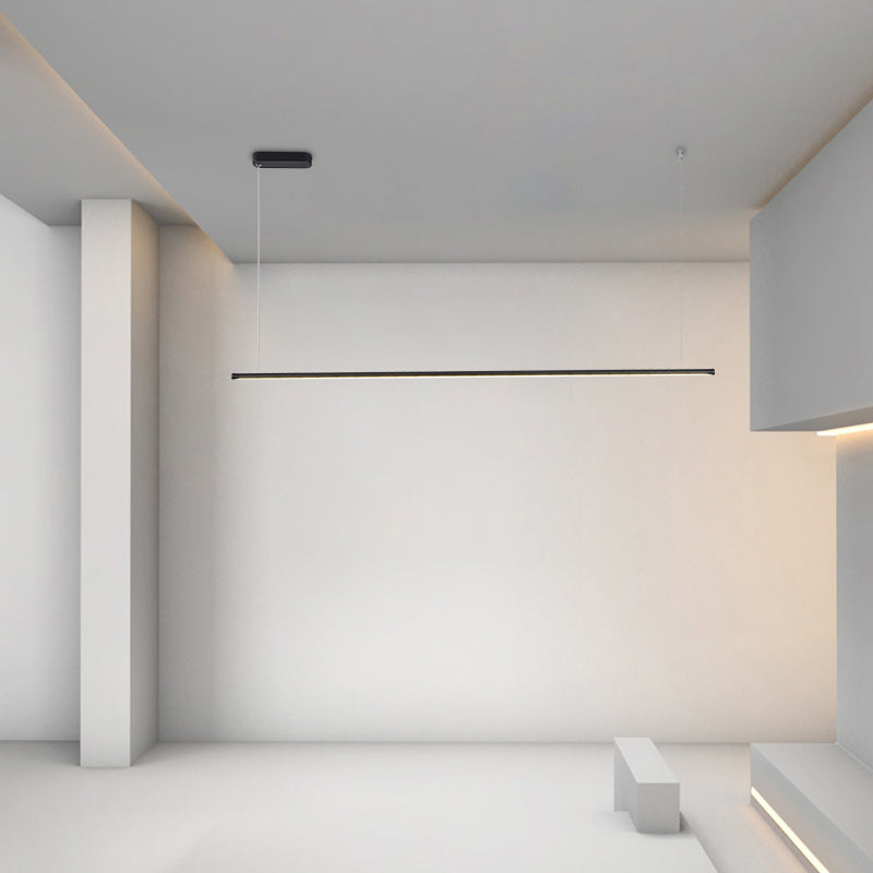 Style moderne en forme linéaire îlot clair métal monomoteur d'éclairage léger de l'île