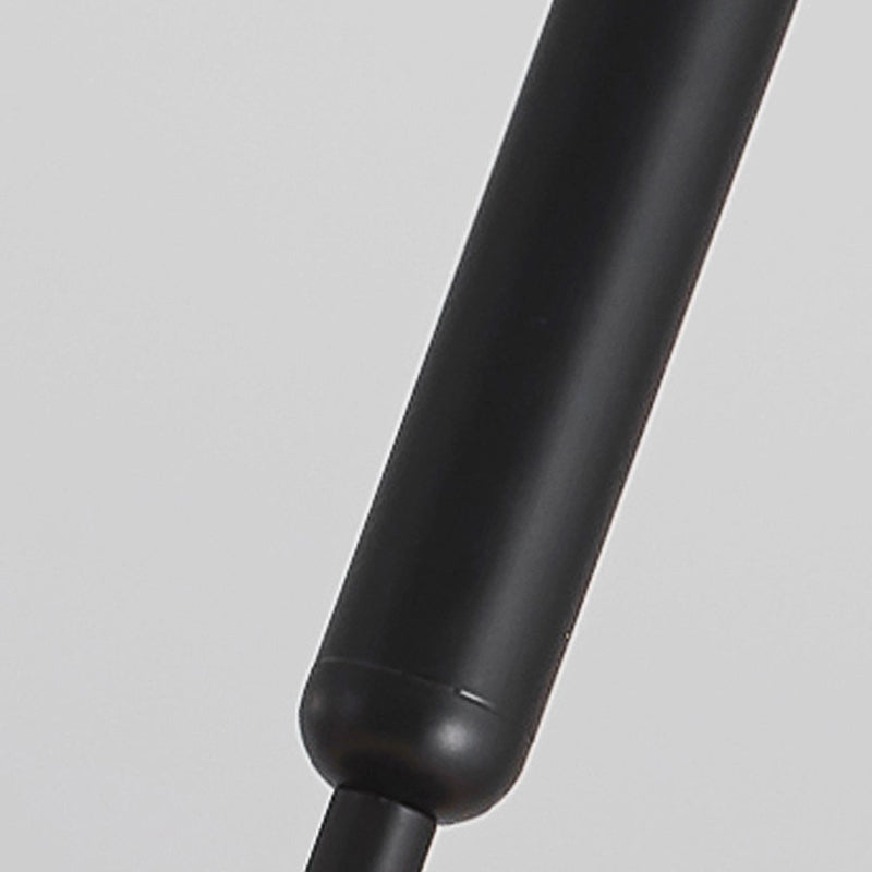 5 Light Cylinder Island Lighting Fixtures Contemporary Metal Island Lighting Ideas in Black