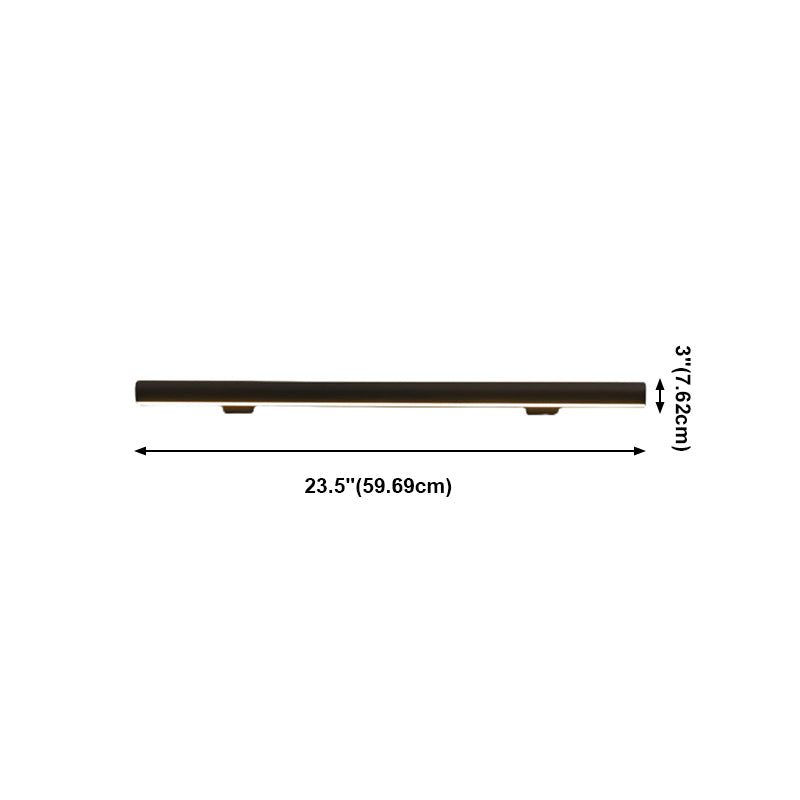 Linear Shape Metal Wall Light Modern 1 Light Wall Mounted Light Fixture in Black