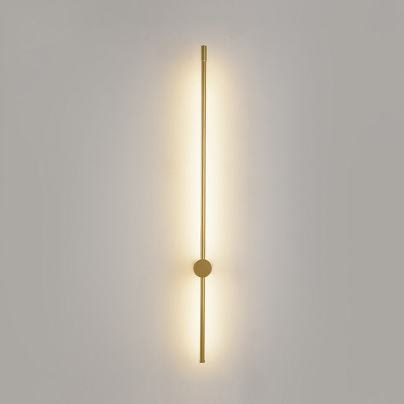 Forma de pared de metal de forma lineal estilo moderno de pared de 2 luces de luz de pared