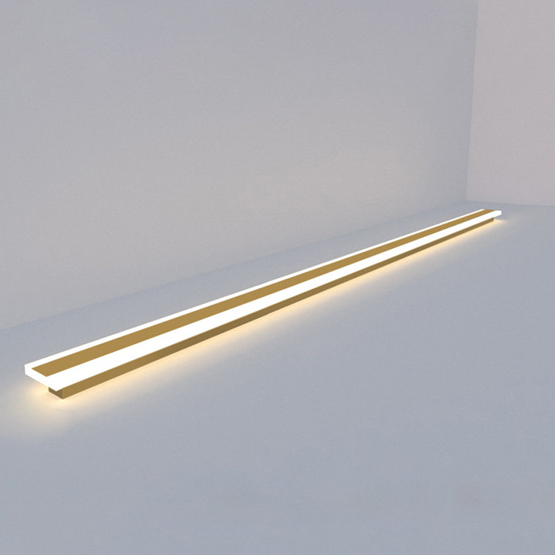 Forma lineal Luz de pared de metal Estilo moderno 1 Luz de montaje de pared de luz en oro