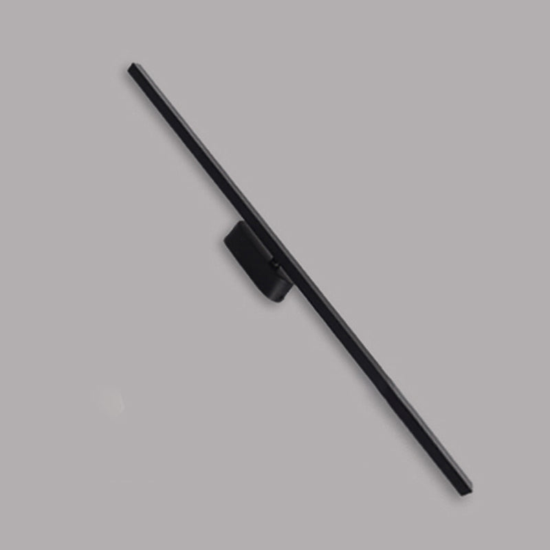 Forma lineal Luz de pared de metal Estilo moderno de 2 luces Luz de pared de pared en negro