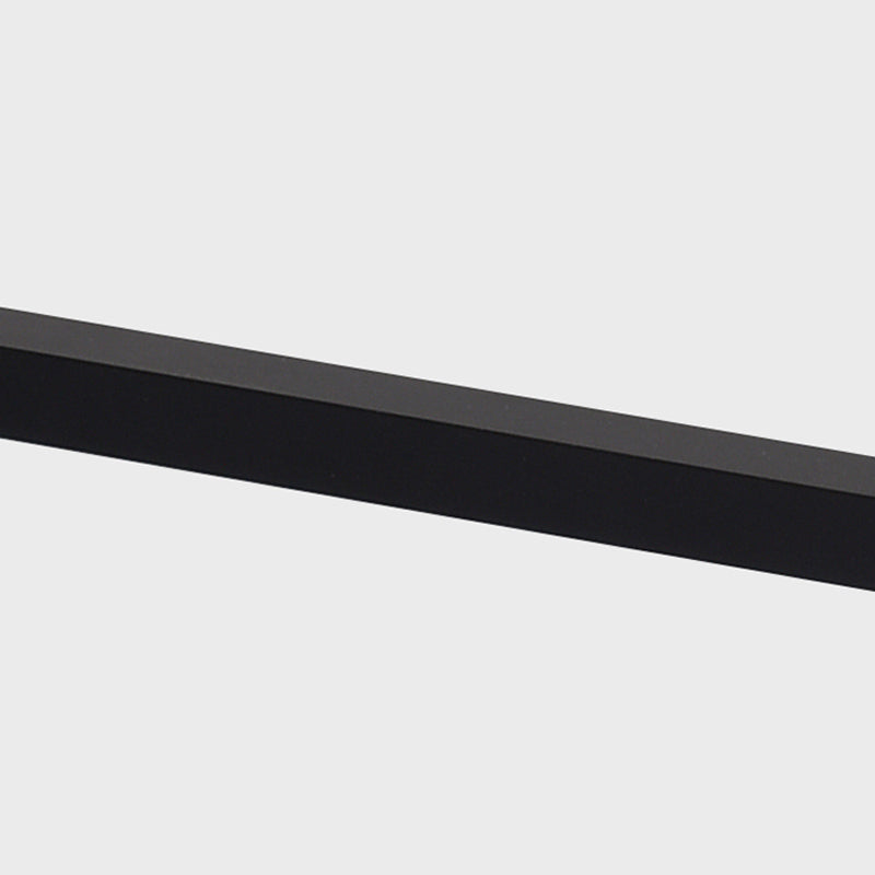 Forma lineal Luz de pared de metal Estilo moderno de 2 luces Luz de pared de pared en negro