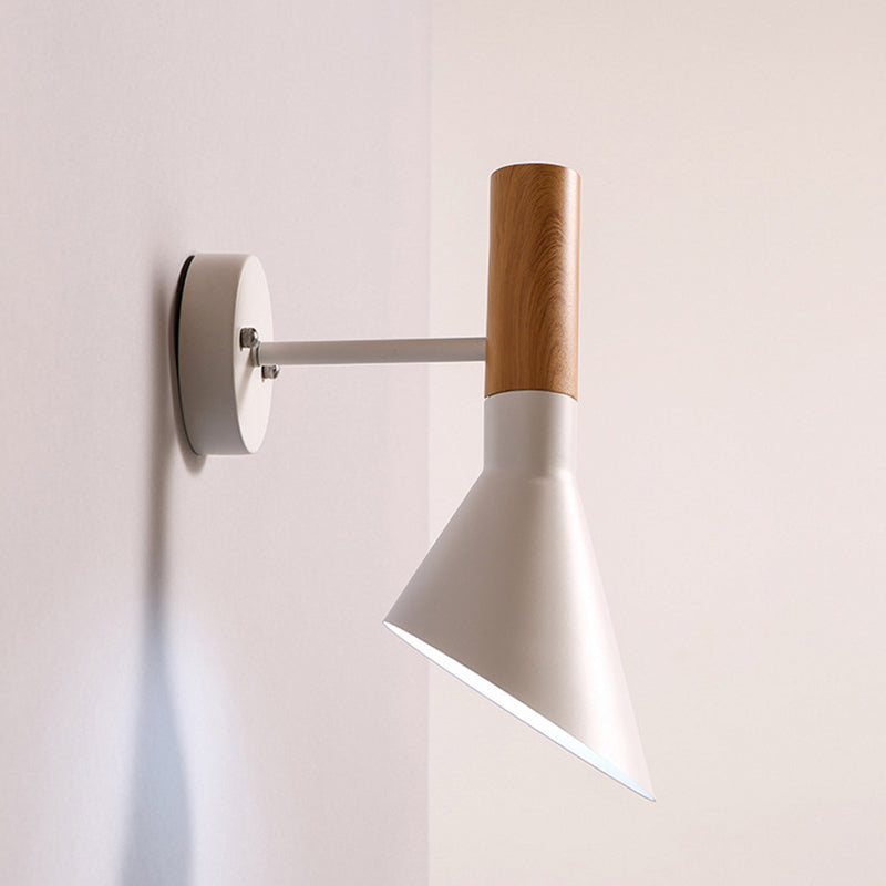 Metal Flared Wall Lighting Industrial Style 1 Light Wall Light Fixture