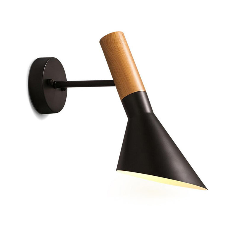 Metal Flared Wall Lighting Industrial Style 1 Light Wall Light Fixture