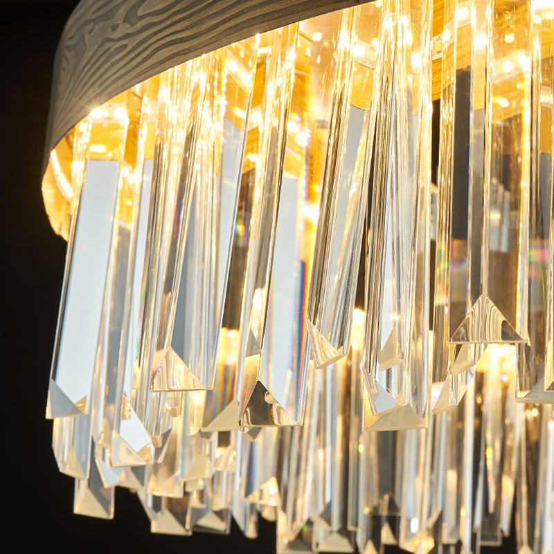 Gold Nordic Modern Lighting Fixtures Crystal Circle Down Lighting Pendant