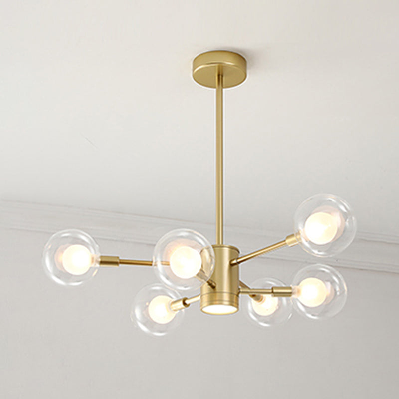 Lampade a sospensione del vetro trasparente moderno nordico per soggiorno per soggiorno