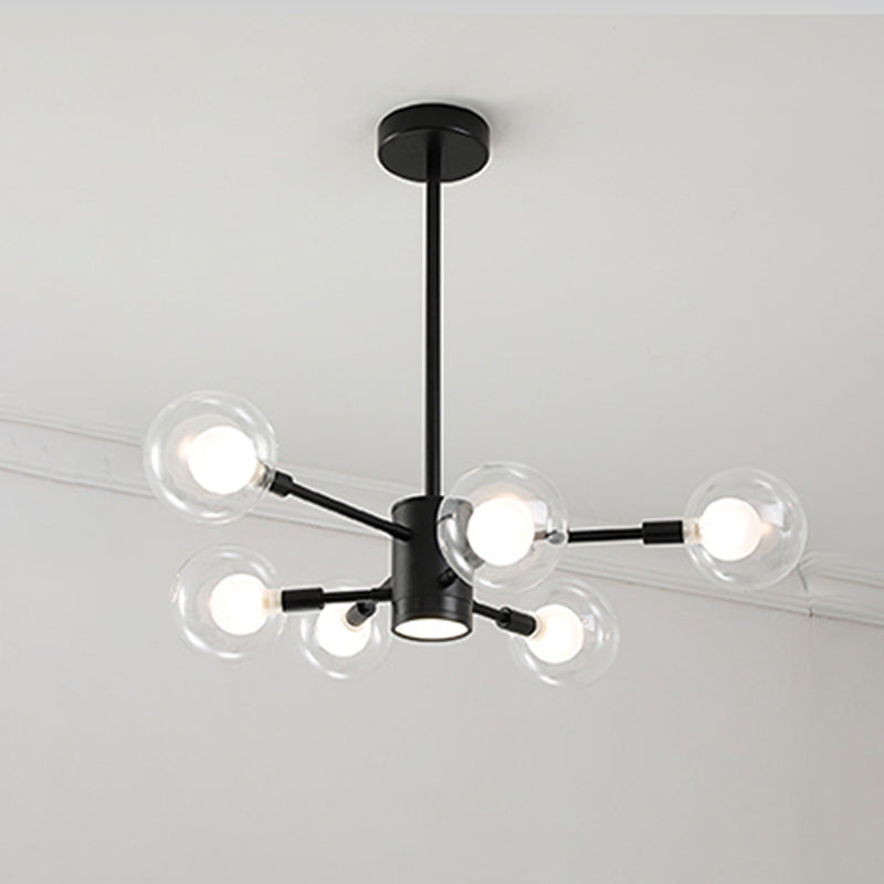 Lampade a sospensione del vetro trasparente moderno nordico per soggiorno per soggiorno