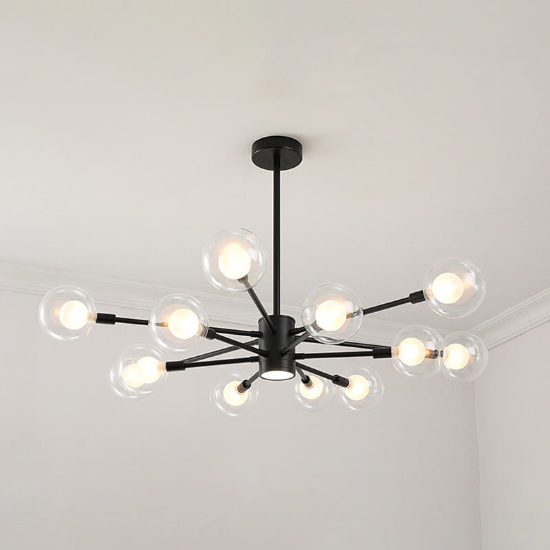 Lampade a sospensione del vetro trasparente moderno nordico per soggiorno per soggiorno