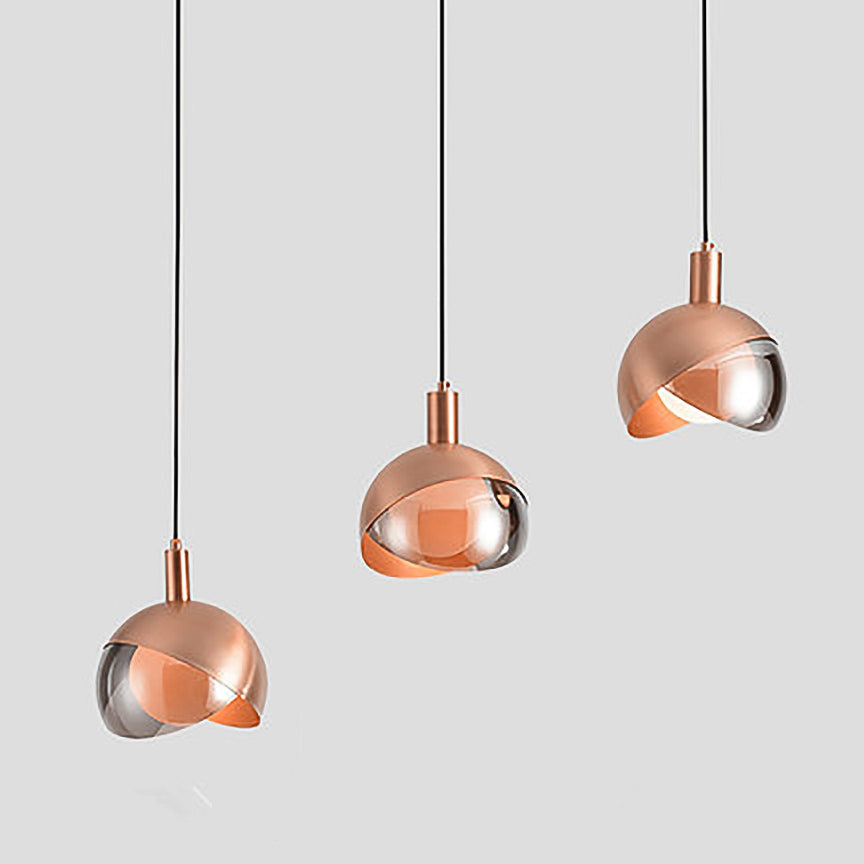 Electroplate Iron Hanging Lamp in Modern Artistic Style Glass Globe Pendant Light for Dining Room