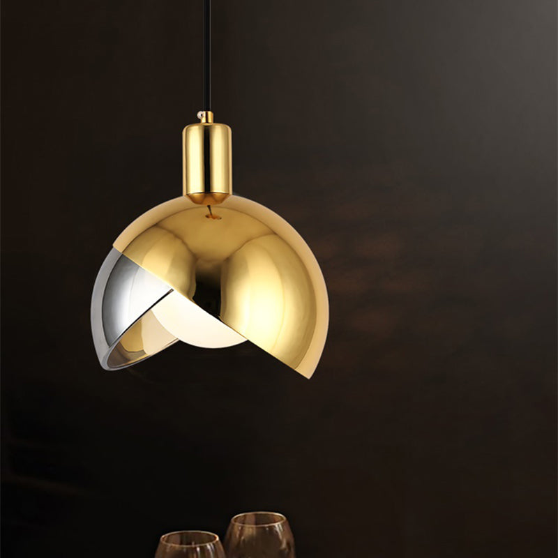 Electroplate Iron Hanging Lamp in Modern Artistic Style Glass Globe Pendant Light for Dining Room