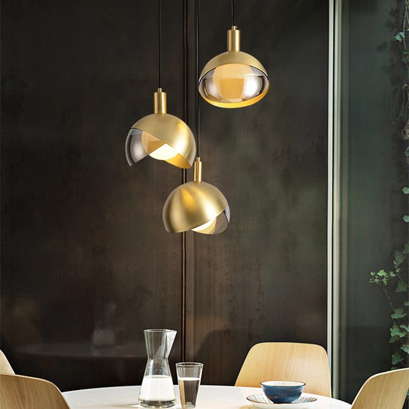 Electroplate Iron Hanging Lamp in Modern Artistic Style Glass Globe Pendant Light for Dining Room