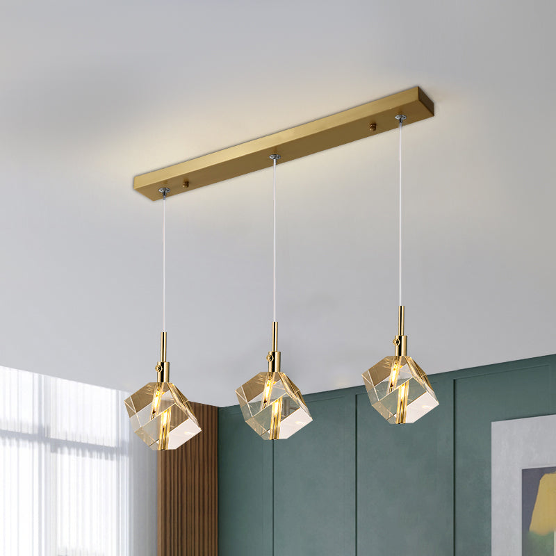 Unique Shape Hanging Lighting Modern Style Crystal Pendant Lamp for Bedroom