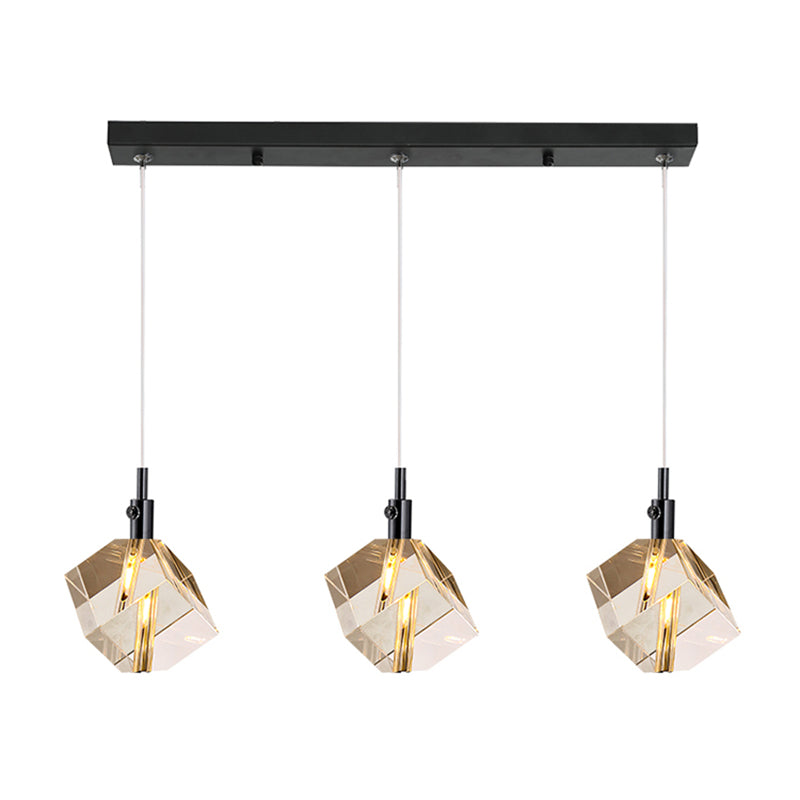 Unique Shape Hanging Lighting Modern Style Crystal Pendant Lamp for Bedroom