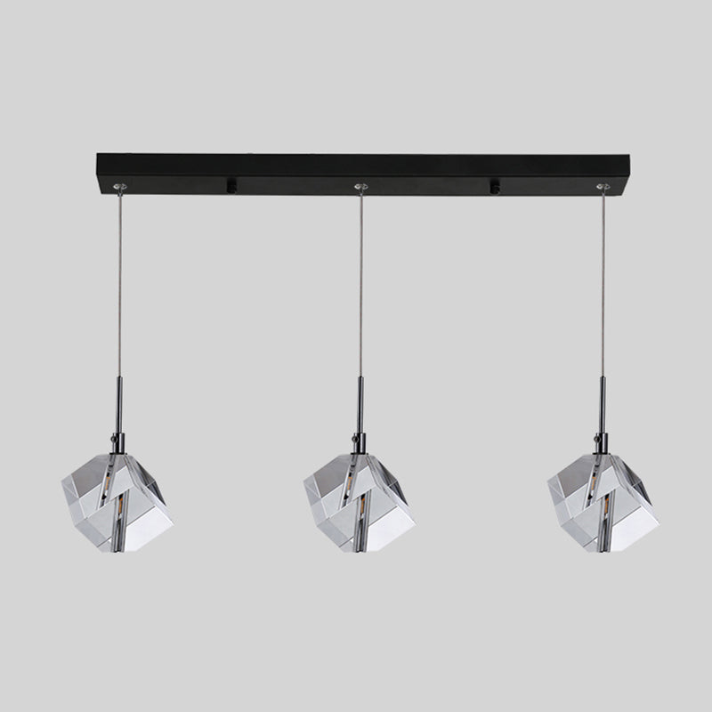 Unique Shape Hanging Lighting Modern Style Crystal Pendant Lamp for Bedroom