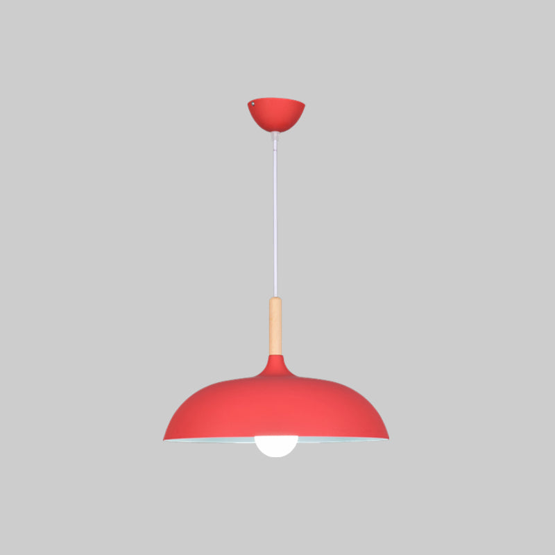 Pot Cover Forme Hanging Lighting Modern Style Metal 1-Light Pendant le restaurant