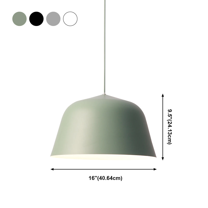 Metal Bowl Shape Hanging Lights Modern Style 1-Light Hanging Fixture for Dining Room