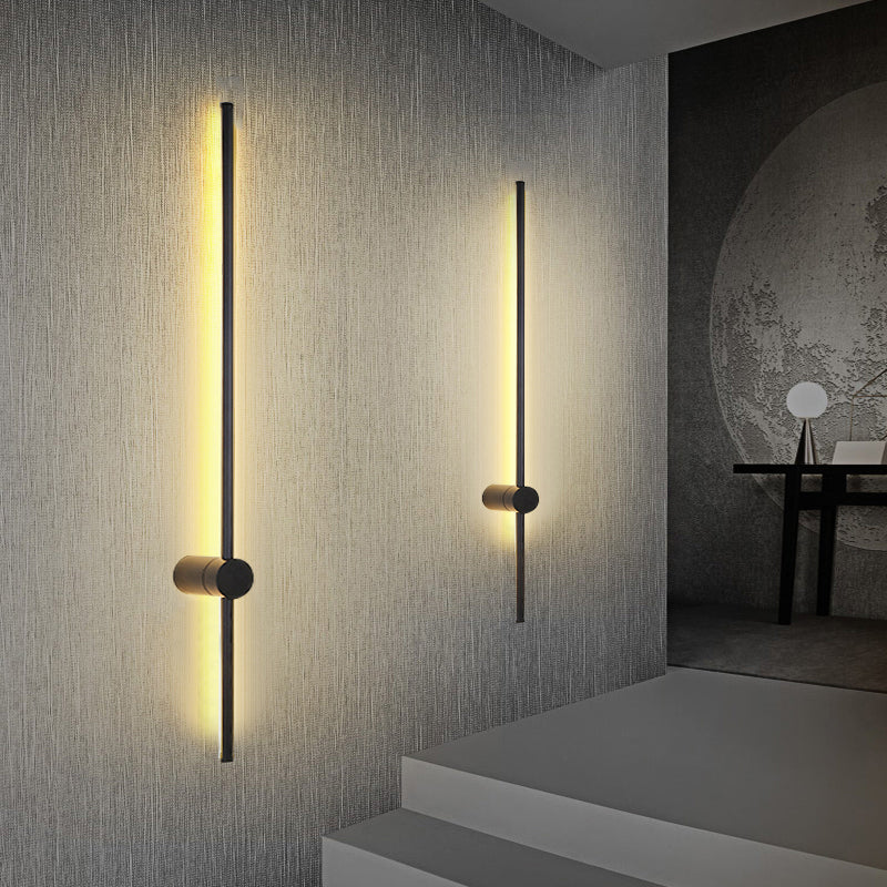 Forma de forma lineal Luz de pared de metal Modern Simple Style 2 luces de montaje de pared Luz de luz de luz