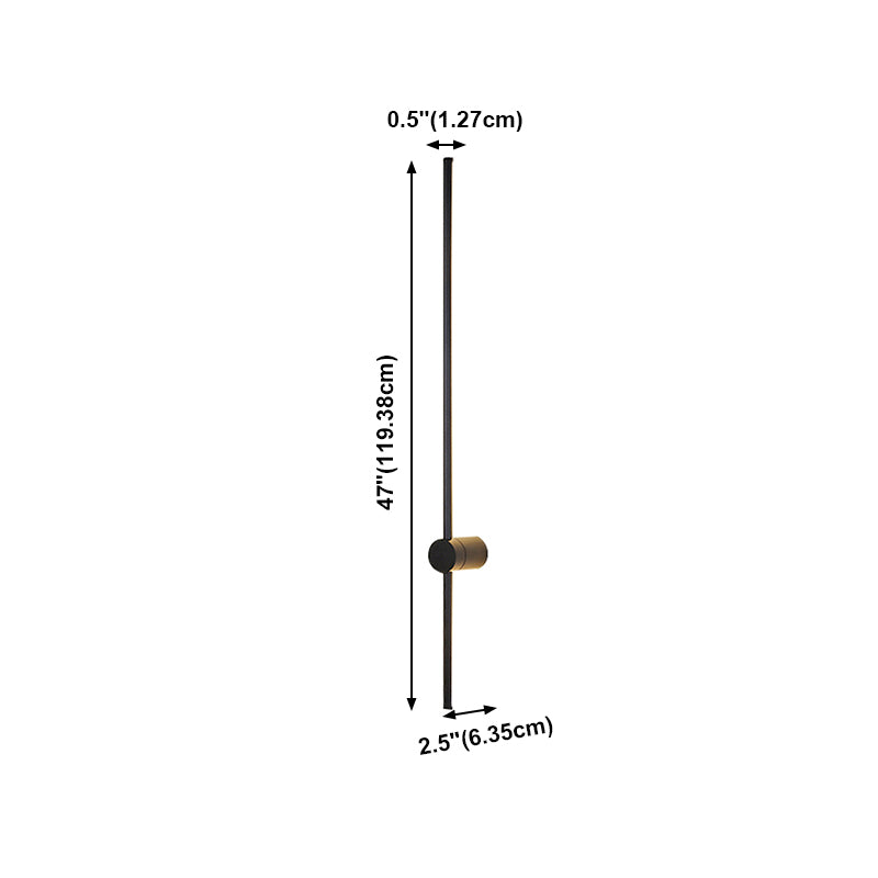 Linear Shape Metal Wall Light Modern Simple Style 2 Lights Wall Mount Light Fixture