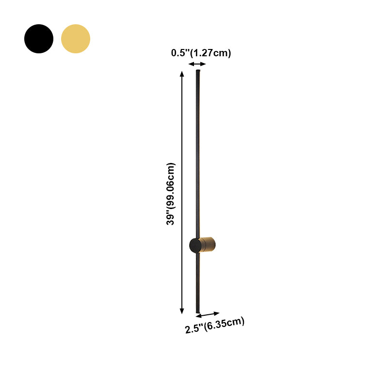 Linear Shape Metal Wall Light Modern Simple Style 2 Lights Wall Mount Light Fixture