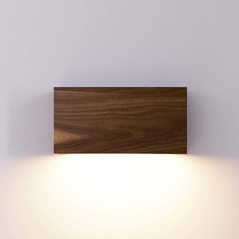 Modern Household Wall Lamp Fixture Wooden Shade Sconce for Bedroom Sitting Room