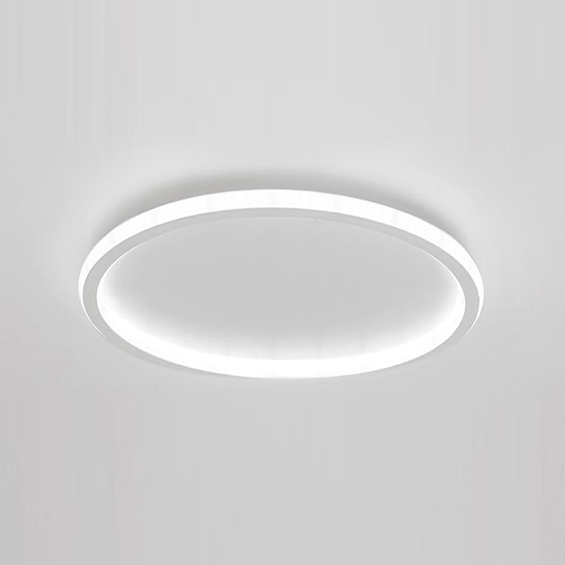 Modern Flush Mounted Ceiling Lights Ring LED Ceiling Mount Lighting with Silicone Shade