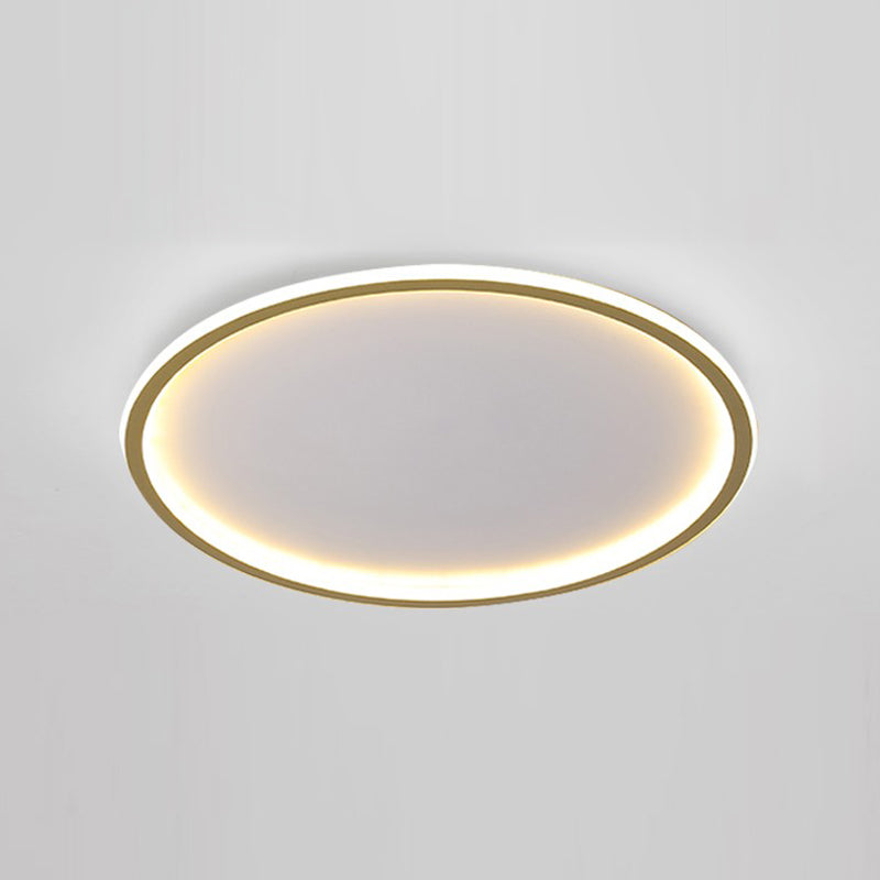 Modern Flush Mounted Ceiling Lights Ring LED Ceiling Mount Lighting with Silicone Shade