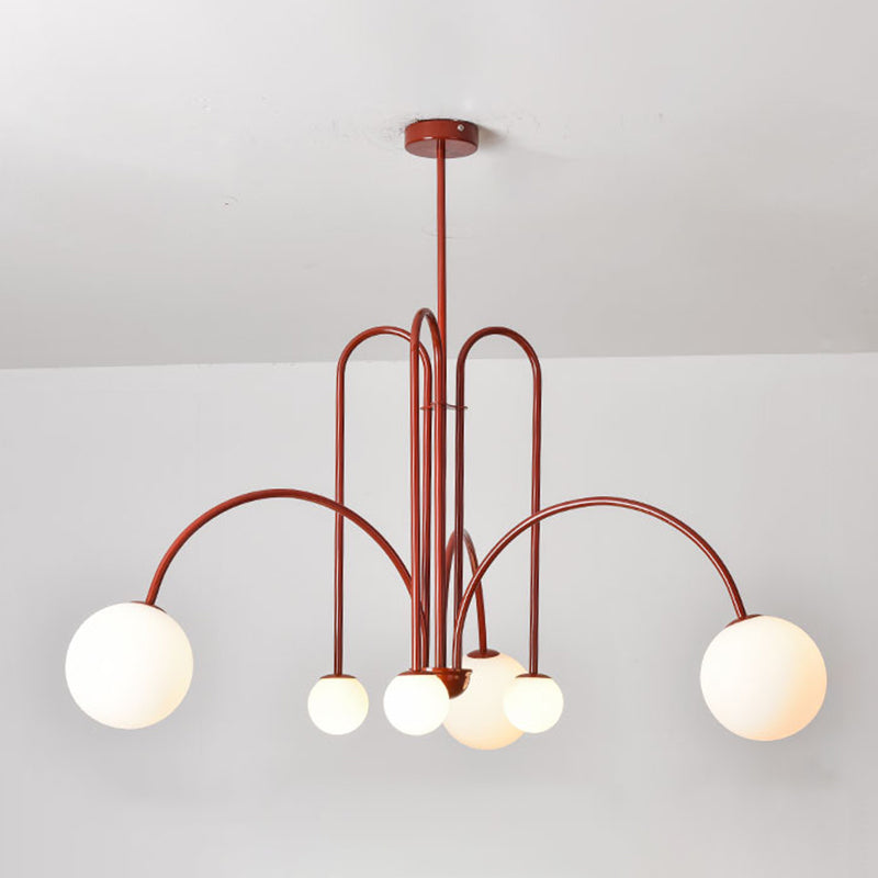 Modern Metal Chandelier Light Fixtures Globe Suspension Pendant Lamps for Living Room