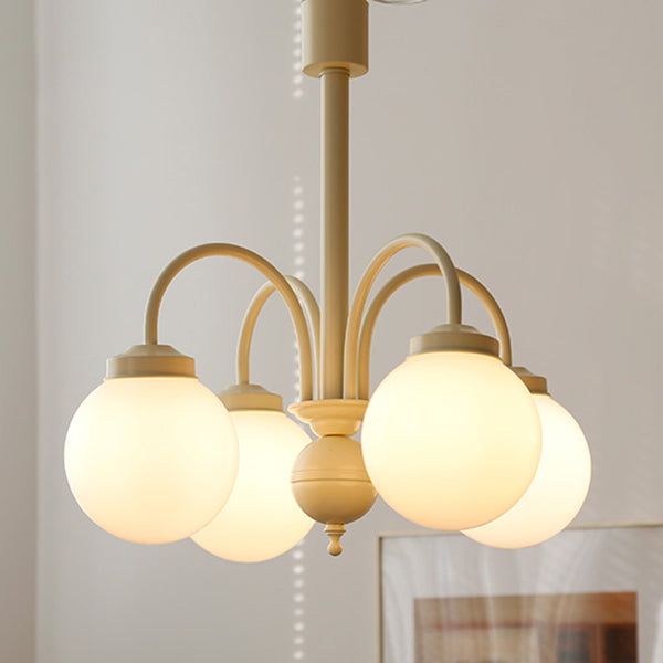 Modern Metal Chandelier Light Fixtures Globe Multi-Head Suspension Lamps for Living Room