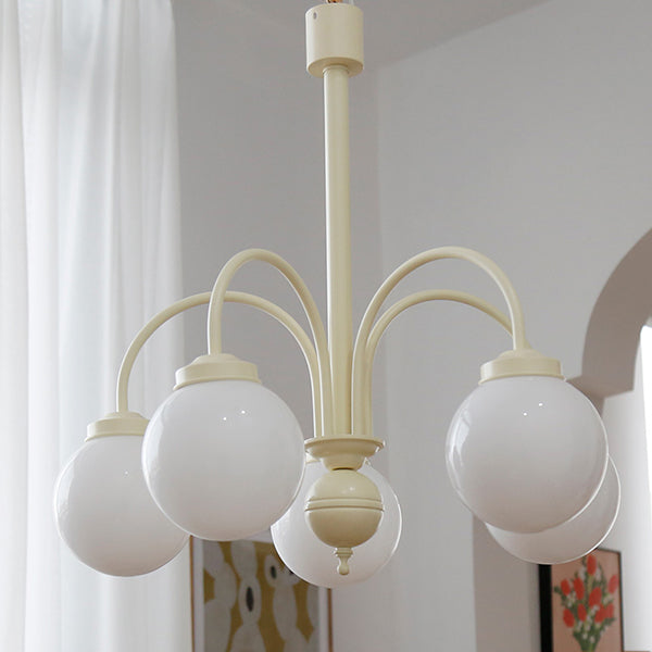 Modern Metal Chandelier Light Fixtures Globe Multi-Head Suspension Lamps for Living Room