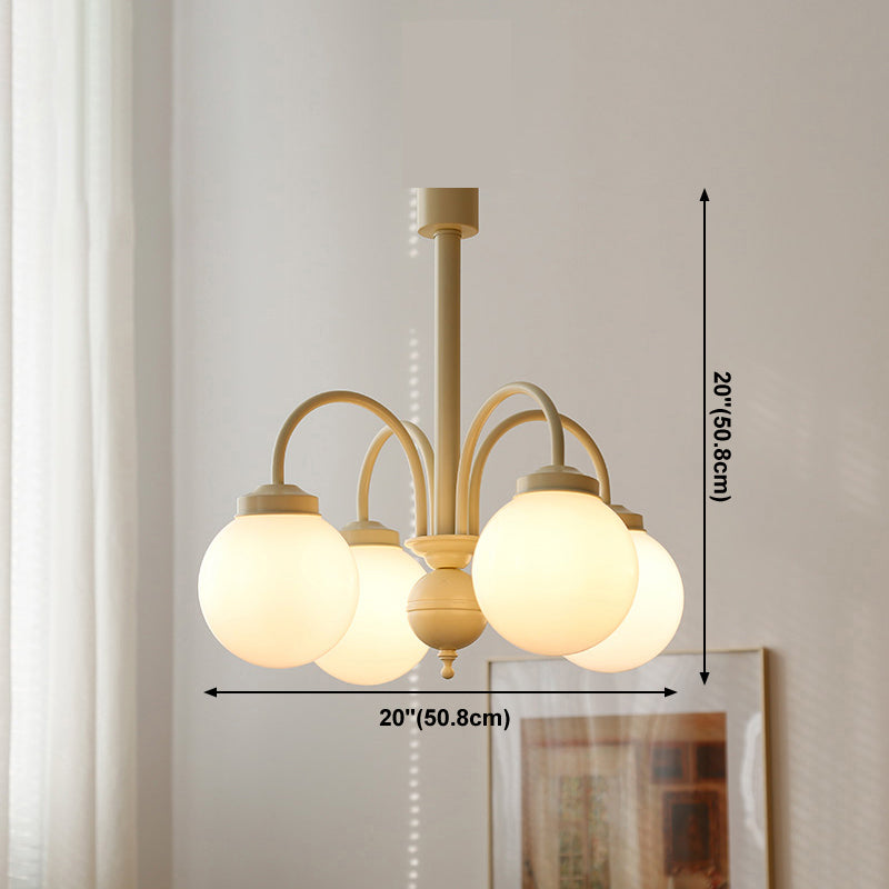 Modern Metal Chandelier Light Fixtures Globe Multi-Head Suspension Lamps for Living Room