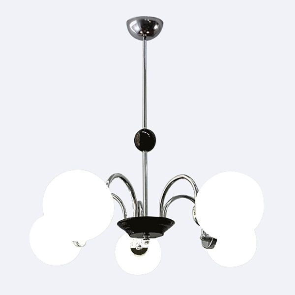 Lampadario a forma di globo lampadina multipulla nordica con vetro per camera da letto