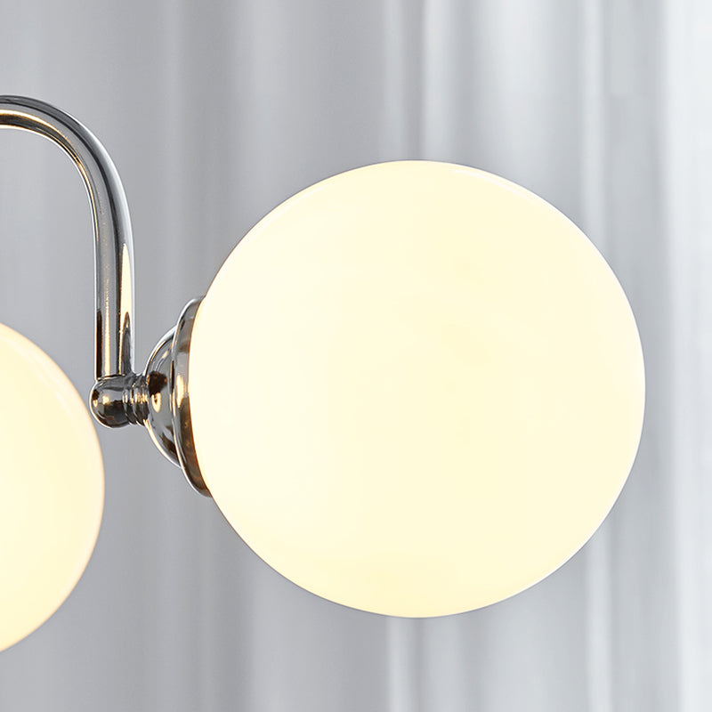 Lampadario a forma di globo lampadina multipulla nordica con vetro per camera da letto