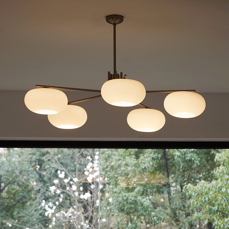 Lámparas de lámparas de lámpara de madera moderna tazón de colgante de suspensión múltiple